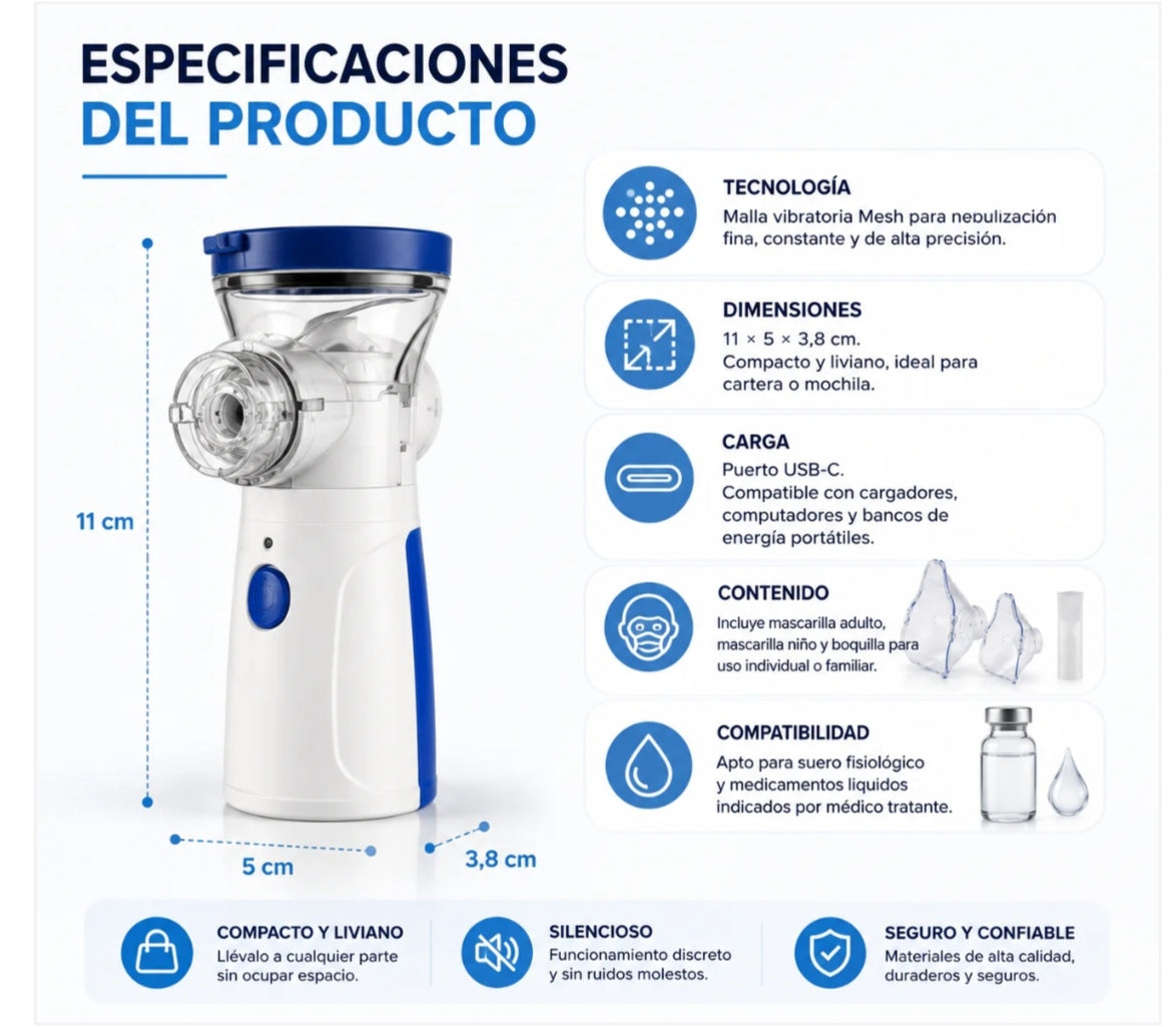 Nebulizador Portátil Ultrasonido ™